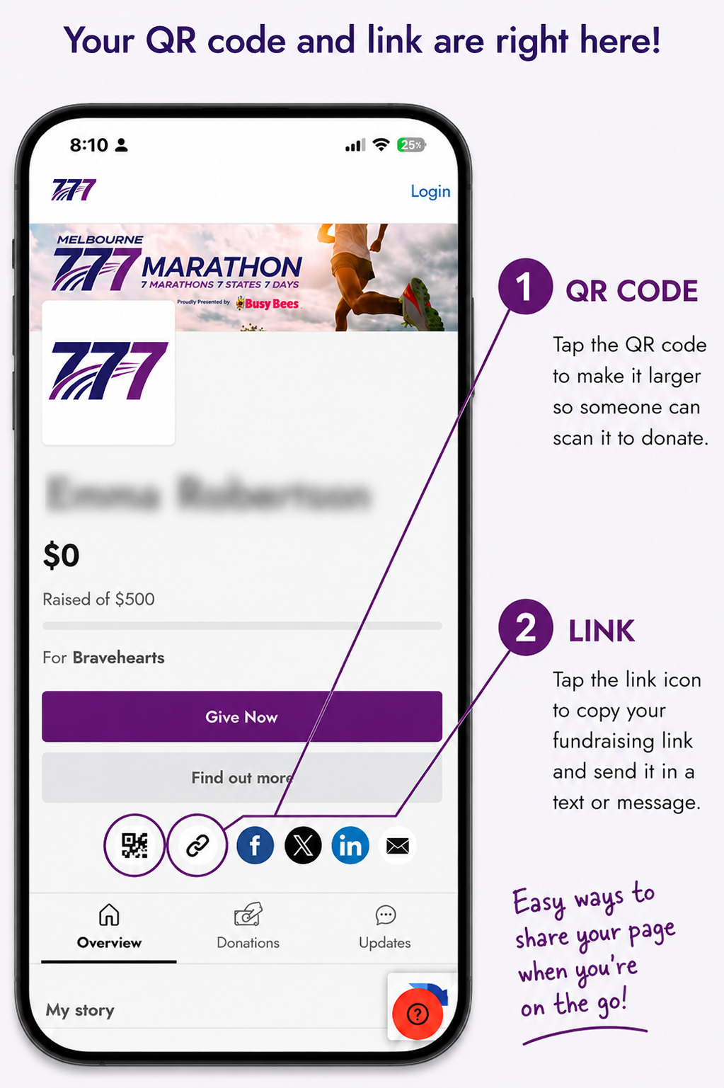 your QR and link